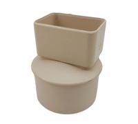 Manchon PVC Ø100 pour sortie tube alu 82 x 56 mm sable pour gouttiere - ADEQUA