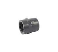 Manchon PVC femelle/femelle à visser et à coller - Ø A: 20mm | Ø B: 1/2''