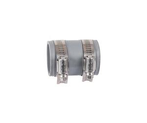 manchon pvc souple multi-materiaux ff ø 50 de 50 à 58mm gris + colliers inox - INTERPLAST