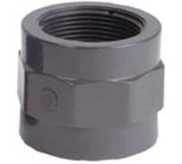 Manchon PVC taraudé à coller D50 Gris
