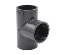 Manchon PVC Té 90° I 50 mm I 1 1/2 pouce I Manchon à coller I Manchon de tuyau avec 2 raccords I Pièce de raccordement pour tuyau I bm069