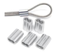 Manchon rond cuivre sertissage Manchon à sertir Double trou, Clip de fixation en forme 8, câble matériel aluminium M1 M12, embouts fil, corde acier, 10 50 pièces(2Pcs M8)
