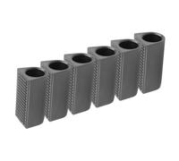 Manchon Stabilisateur de Roue Arrière 6pcs en Plastique Noir | Tube Arrière de Fauteuil Roulant, Usage Extérieur sur Routes Irrégulières, Relief Texturé, Bords Arrondis