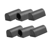 Manchon Stabilisateur de Roue Arrière Anti-basculement 6 Pcs en Plastique | Fauteuil Roulant, Tubes Arrière de Chaise, Lot Noir Texturé, Bords Arrondis