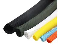 Manchon tressé Extensible à Fermeture Automatique, Tube Flexible, Tuyau isolé, enveloppe de Fil, Protection câble(Yellow,30.0mm,15 Meters)