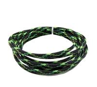 Manchon tressé Gaine tressée Extensible, Presse-étoupe en Pet serré de Longueur 3/5/10m, Manchon câble Protection Haute densité 1 pièce(Fluorescent Green,4MMx5 Meters)