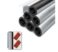 Manchon Tuyaux Feuille d'aluminium 1m, Tube D'isolation Auto-Adhésive | Conduits Isolants Flexible 22 32 108 60 mm, Tuyau Protection Antigel Plomberie Cuivre Sanitaire Extérieurs(159 mm x 20 mm)