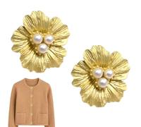 Manchons à boutons nacrés pour chemisiers pour femmes - Ensemble de 2 pièces de couvre-boutons - Boutons de manchette en forme de perles Accessoires de perles, chemises pour hommes et femmes
