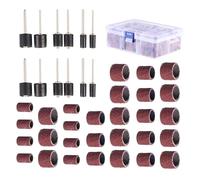 Manchons Abrasifs pour Outil Rotatif 252 Pièces Marron Cylindriques