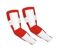 Manchons Bras Rafraîchissants Drapeau Suisse Protection Solaire Couvre-Bras Sport Homme Femme Cyclisme Randonnée Pêche Taille Unique