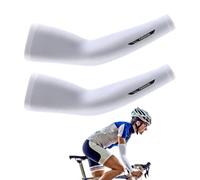 Manchons couvre-bras, manches d'été - Manches d'été pour femme pour la protection solaire - Équipement de protection UV Amoureux du sport Manches d'extérieur pour conduite, camping, grimpe, Blanc, XL