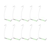 Manchons d ' alimentation en acier inoxydable, 10 pièces, diviseur de crochet d ' équilibre à lame unique, Tube lumineux, connecteur d ' équilibre de pêche, accessoires d ' équipement de pêche
