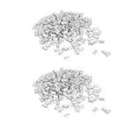 Manchons de Boucle de Sertissage en Aluminium à Double Trou, 400 Pièces, Virole de Câble Fiable pour Salon de Pêche, Matériau Durable