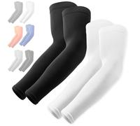 Manchons de bras de refroidissement avec protection UV,Protection solaire UPF 50 pour homme et femme,Pour la course, le cyclisme, la pêche, le golf, le volley-ball,1 White, OSFM