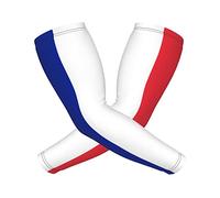 Manchons de bras de refroidissement légers unisexes Drapeau de la France Bleu Blanc Rouge Compression Chaud Couverture pour Activité de plein air, Comme indiqué sur la photo, taille unique