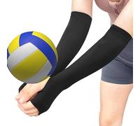 Manchons de Bras de Volley-Ball - Protections de Soutien de Compression rembourrées antidérapantes, Manchons de Protection Solaire Respirants avec Trou pour Le Pouce pour Creuser Les Passes et l'