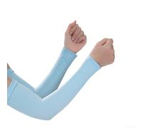 Manchons de bras en nylon tricoté offrant un blocage UV UPF 50+ pour une utilisation en extérieur en cyclisme, conduite, course à pied, randonnée, golf et travail de jardin (B-bleu)