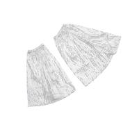 Manchons de bras scintillants de luxe avec paillettes scintillantes pour femme, soirée, tenue d'événement tendance, manches évasées avec paillettes, blanc, taille unique