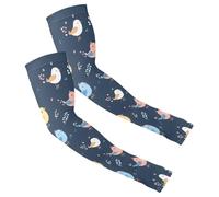 Manchons de compression anti-humidité pour homme et femme pour la conduite et les trajets - Taille unique - Motif oiseaux mignons