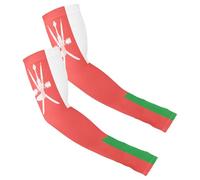 Manchons de compression rafraîchissants anti-humidité pour homme et femme pour un usage quotidien, extensibles pour la plupart des bras, drapeau national d'Oman