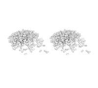 Manchons de connecteur de ligne de pêche, 400 pièces, Fixation à Double trou, manchon de boucle de sertissage en aluminium pour Salon de beauté