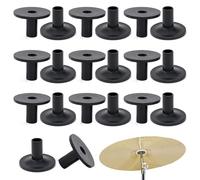 Manchons de Cymbale Remplacement de Support de cymbale de Tambour de Manchons de cymbale 20 pièces Tambour Noir En Plastique Manches pour Kit Batterie Etagère