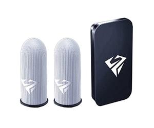 Manchons de doigt de jeu pour jeux mobiles 0,25 mm en fibre de verre argentée sans couture pour PUBG/COD/LOL/ROS 0,25 mm ultra-mince en fibre d'argent pour téléphone portable