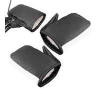 Manchons de guidon de moto - Gants d'hiver imperméables en cuir PU avec bandes réfléchissantes - Gants de cyclisme d'hiver coupe-vent pour scooters, motos, vélos électriques et véhicules tout-terrain