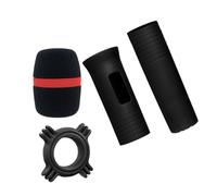 Manchons de protection pour micro pare-brise et anneau anti-roulis pour Live KTV Noir