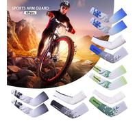 Manchons De Protection Solaire Anti-Uv Pour L'été, 6 Paires, En Soie Glacée, Respirants Pour Cyclisme, Course, Sport
