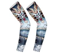 Manchons de protection solaire - Dissipation de la chaleur - Comprend koi, dragon, tigre, bête mythique, couverture de compression en soie glacée, B : Le dragon volant est dans le , Refer to