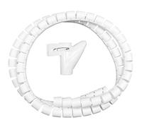 Manchons de protection spiralés, Enrouleur de câble en spirale, tube protection cordon, rangement câbles, organisateur d'emballage, tuyau gestion flexible(White,ID 10mm 1.5 Meter)