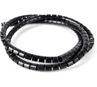 Manchons De Rangement Câbles, 1 Mètre 8 Mm Diamètre Extérieur, Gaine En Spirale Polyéthylène, Bande D'enveloppe Fil, Protecteur Tube, Outil Gestion Ligne, Couvercle(Black)