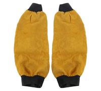 Manchons de soudage électrique en cuir synthétique - Fournitures de protection pour soudage industriel avec manchette élastique