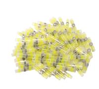 Manchons de Tube thermorétractables, joint de soudure étanche, connecteur de fil électrique, bornes d'épissure bout à bout, rétrécissement(Yellow -AWG 12-10,100pcs)