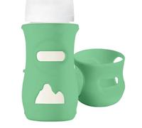 Manchons En Silicone Pour Biberons 120ML Et 240Ml, Manchons En Silicone Résistants À La Chaleur Avec Une Jolie Découpe, Accessoire Pour Maison Et L'extérieur (Vert)