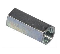 Manchons filetés - 6 pans - acier zingué - 7x30 mm - 100 pièces FISCHER