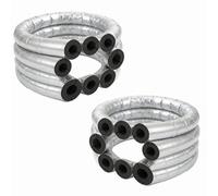 Manchons for Conduites D'eau，Auto-scellant Tubes Isolation en Caoutchouc，Manchon Papier D'aluminium Semi-fendue，pour Chauffage, sanitaire, climatisation(ID43.0mmxT20mmx0.95m)