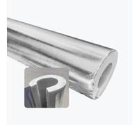 Manchons isolants en mousse autocollants prédécoupés, manchons for tuyaux creux, adaptés à l'isolation thermique des tuyaux et des chaudières(114mm*15mm*1m)
