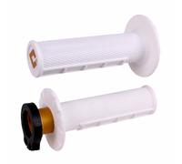Manchons ODI GRIPS MX Poignées Manette Moto Demi-Waffle Blanc Fixation Rapide