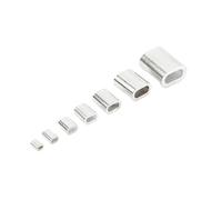Manchons ovales en aluminium for sertissage de câbles métalliques, embouts 0,5 mm à 2 Pour CâBles En Acier, CâBle MéTallique