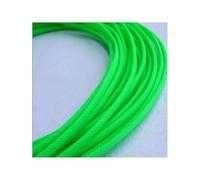 Manchons Plats tressés en Pet, 10/20m, 3MM, 4MM, 6MM, 8MM, 10MM, 12MM, 16MM, Fil de câble Extensible, en Peau de Serpent, Noir, Rouge, Bleu, Vert, Jaune(UV Green,8MM,10 Meters)