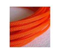 Manchons Plats tressés en Pet, 10/20m, 3MM, 4MM, 6MM, 8MM, 10MM, 12MM, 16MM, Fil de câble Extensible, en Peau de Serpent, Noir, Rouge, Bleu, Vert, Jaune(Orange,8MM,20 Meters)