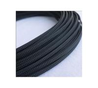 Manchons Plats tressés en Pet, 10/20m, 3MM, 4MM, 6MM, 8MM, 10MM, 12MM, 16MM, Fil de câble Extensible, en Peau de Serpent, Noir, Rouge, Bleu, Vert, Jaune(Black,16MM,20 Meters)