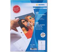 Herma Fotophan Pochettes photo 9x13 cm verticales blanches 10 feuillets