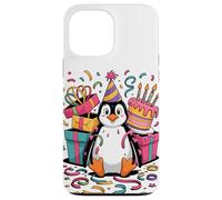 Manchot Gâteaux Confettis Anniversaire Fête Manchots Coque pour iPhone 13 Pro Max