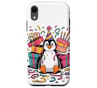 Manchot Gâteaux Confettis Anniversaire Fête Manchots Coque pour iPhone XR