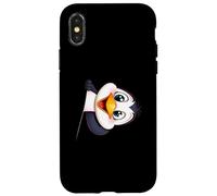 Manchot Mignon Qui se penche Illustration Animale Cartoon Coque pour iPhone X/XS