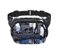 Manchot,Sac Banane carré Double Couche, Sac de Poitrine