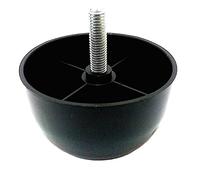 Mancini e Mancini srl Pied en plastique réglable pour canapé avec vis M10 noir de 5 cm